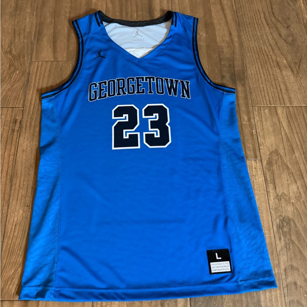 ike Jordan Georgetown Team Flight Basketball Jersey Men’s L